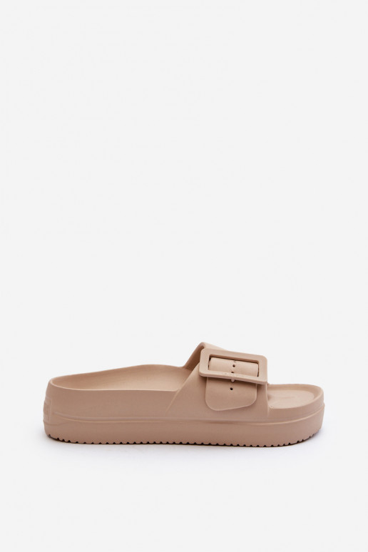 Big Star NN274A666 sandálias plataforma leve com fivelas bege