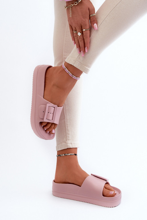 Sandálias plataforma leve Big Star NN274A663 com fivelas em rosa