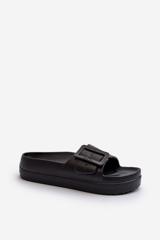 Chinelos leves com plataforma de fivela Big Star NN274A662 preto