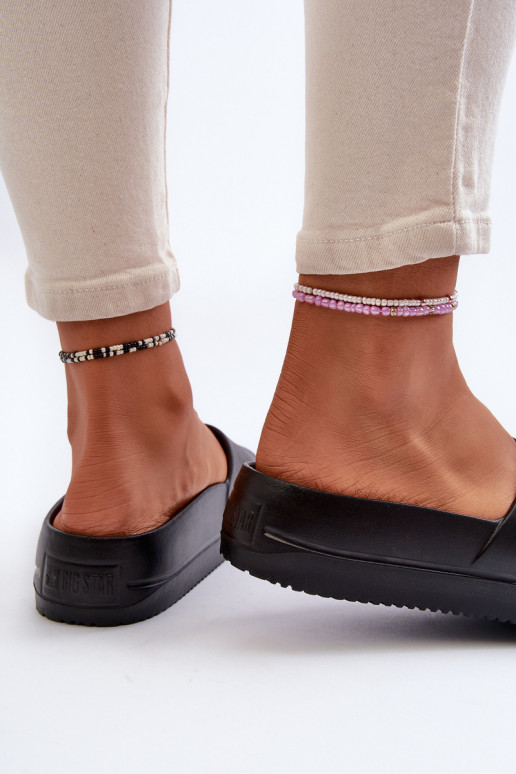 Chinelos leves com plataforma de fivela Big Star NN274A662 preto