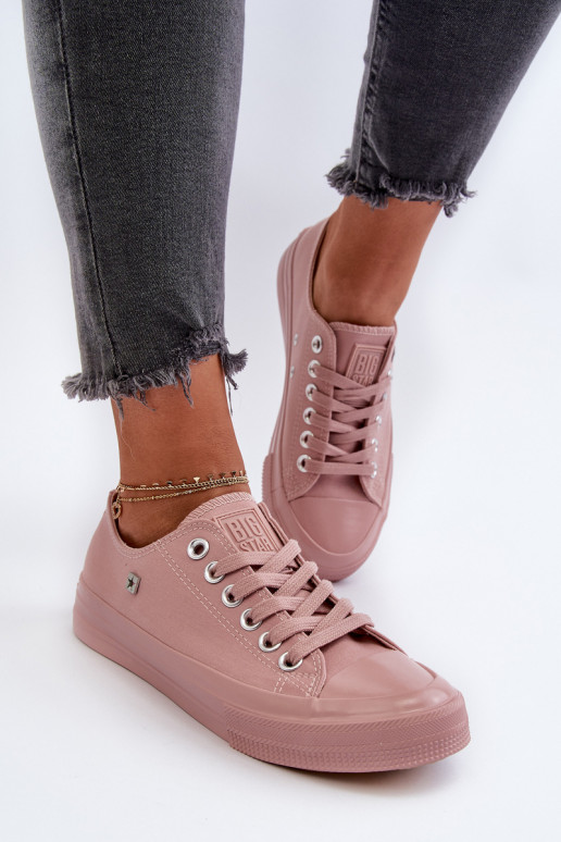 Modelo clássico Sapatos de lazer Big Star NN274291 cor rosa