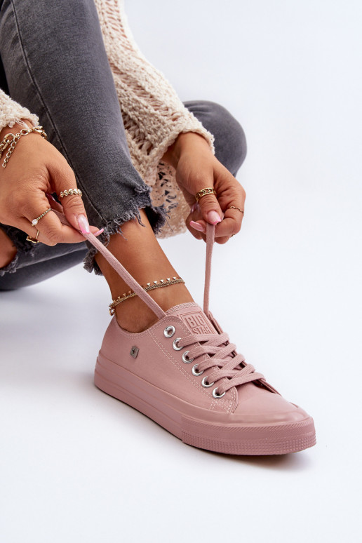 Modelo clássico Sapatos de lazer Big Star NN274291 cor rosa