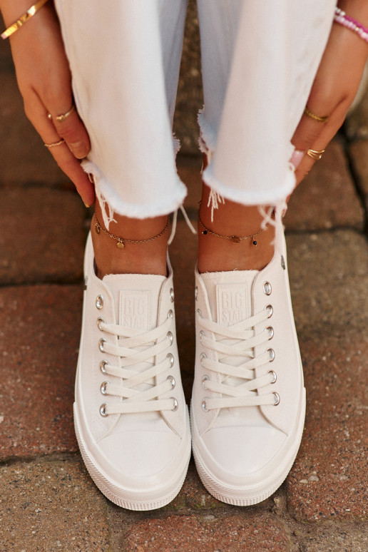 Modelo clássico Sapatos de lazer Big Star NN274285 cor branca