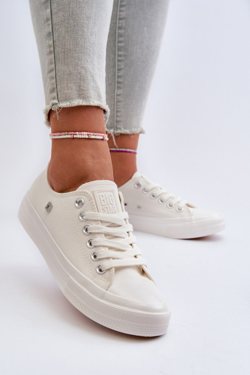 Modelo clássico Sapatos de lazer Big Star NN274285 cor branca