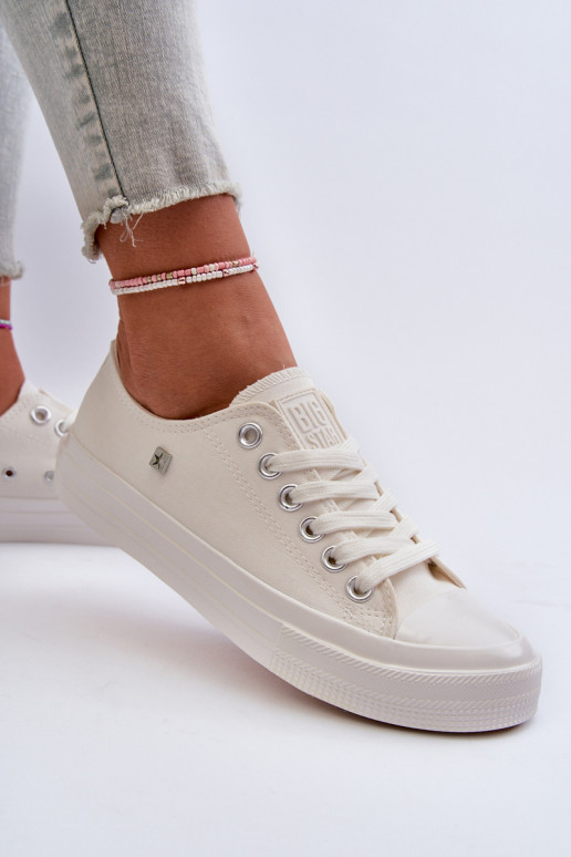 Modelo clássico Sapatos de lazer Big Star NN274285 cor branca