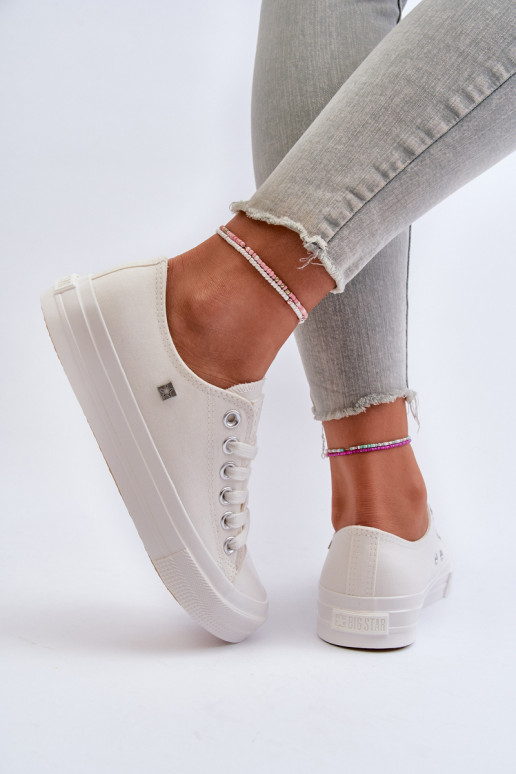 Modelo clássico Sapatos de lazer Big Star NN274285 cor branca