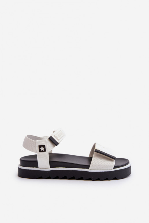 Sandálias femininas com plataforma Big Star NN274777 cor branca