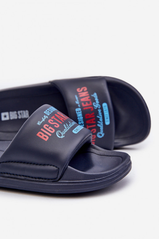 Chinelos leves Chinelos infantis Big Star NN374516 azul escuro Chinelos leves Chinelos infantis Big Star NN374516 azul escuro