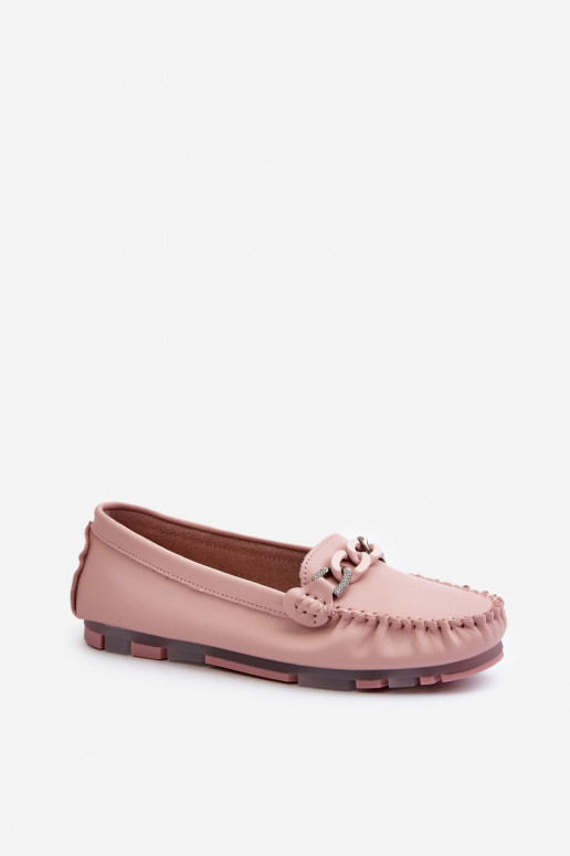 mocassins femininos com enfeites cor rosa S.Barski LR339
