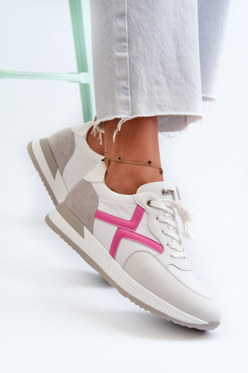 Tênis modelo sapato com plataforma INBLU IN000362 cor branca 2