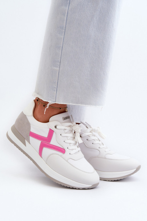 Tênis modelo sapato com plataforma INBLU IN000362 cor branca Tênis modelo sapato com plataforma INBLU IN000362 cor branca