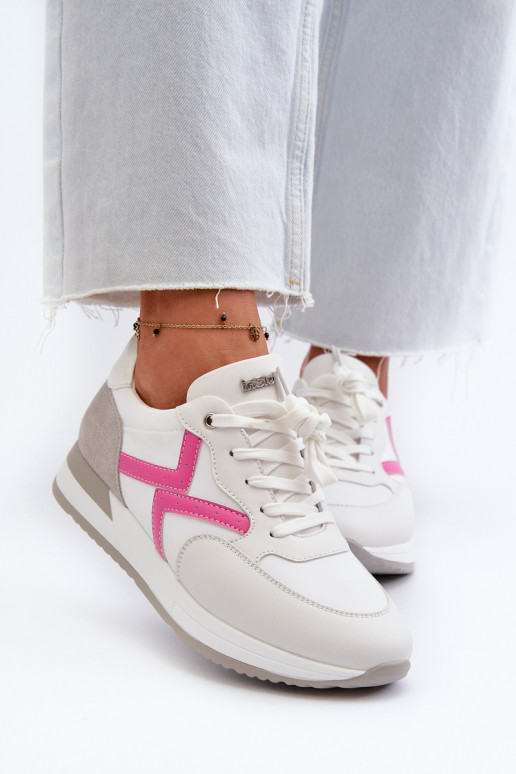 Tênis modelo sapato com plataforma INBLU IN000362 cor branca Tênis modelo sapato com plataforma INBLU IN000362 cor branca