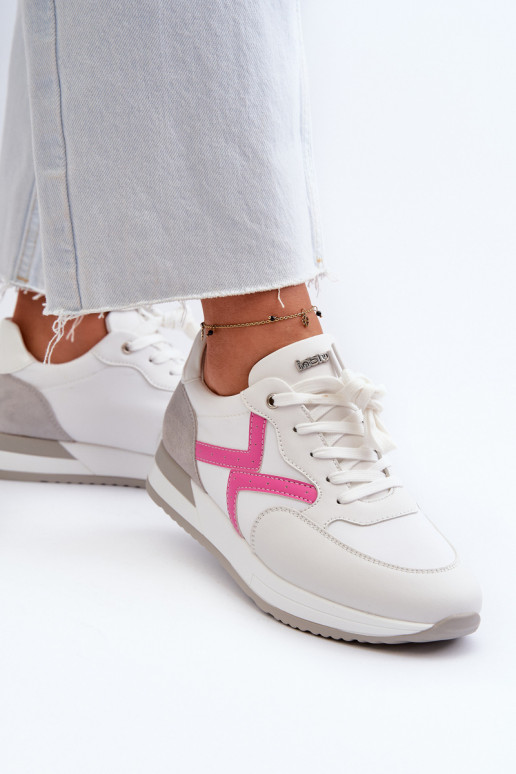 Tênis modelo sapato com plataforma INBLU IN000362 cor branca Tênis modelo sapato com plataforma INBLU IN000362 cor branca