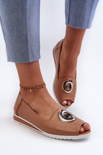 Sapatos com enfeites Eco bege Biolita