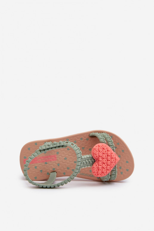 sandálias infantis com corações 81997 Ipanema My First Baby cor verde sandálias infantis com corações 81997 Ipanema My First Baby cor verde