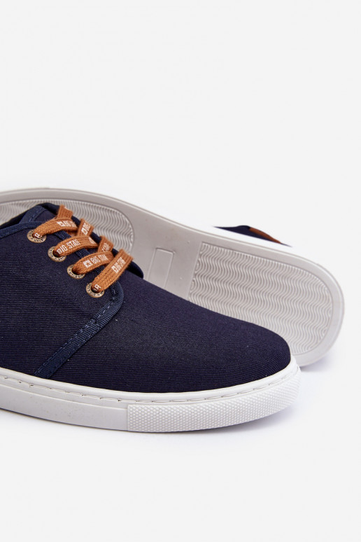 Tênis calçados de lazer masculinos Big Star NN176002 Memory Foam System azul escuro