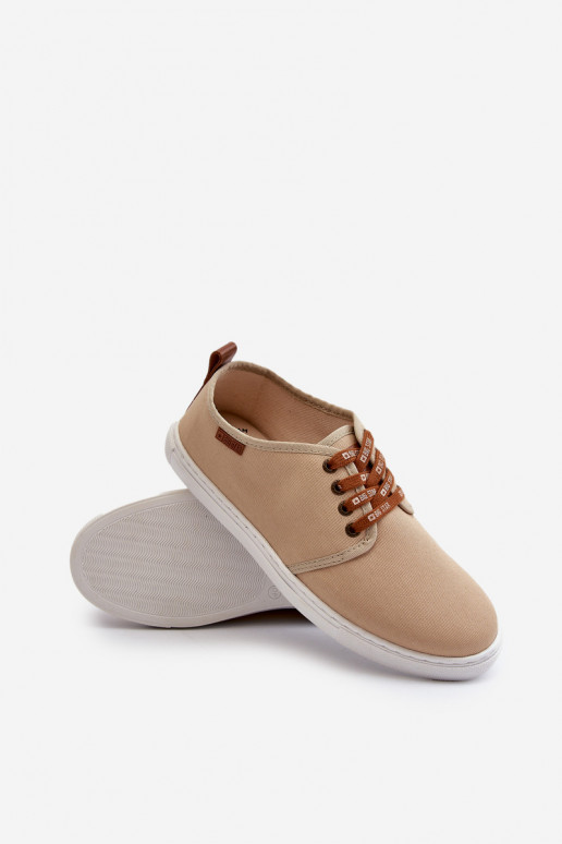 Tênis calçados de lazer masculinos Big Star NN176001 Memory Foam System bege