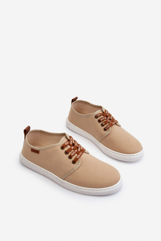 Tênis calçados de lazer masculinos Big Star NN176001 Memory Foam System bege