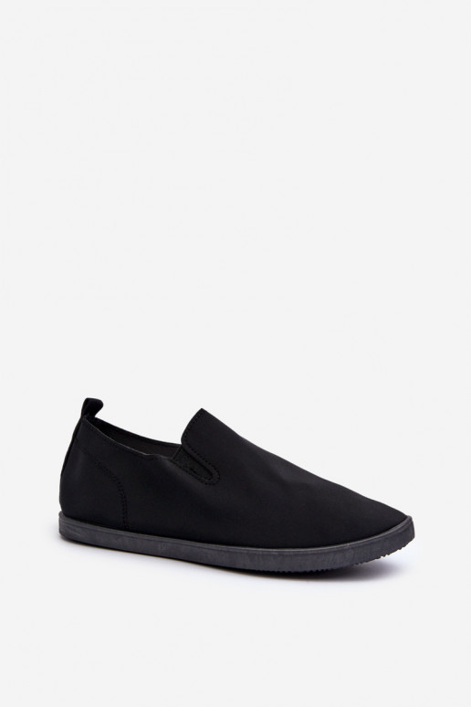 Tênis sapatos casuais Slip-On cor preta Lovinia