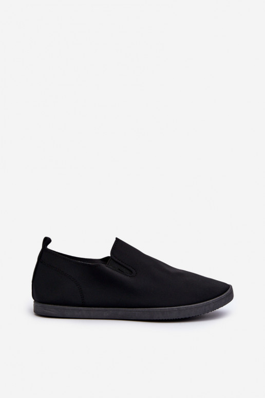 Tênis sapatos casuais Slip-On cor preta Lovinia