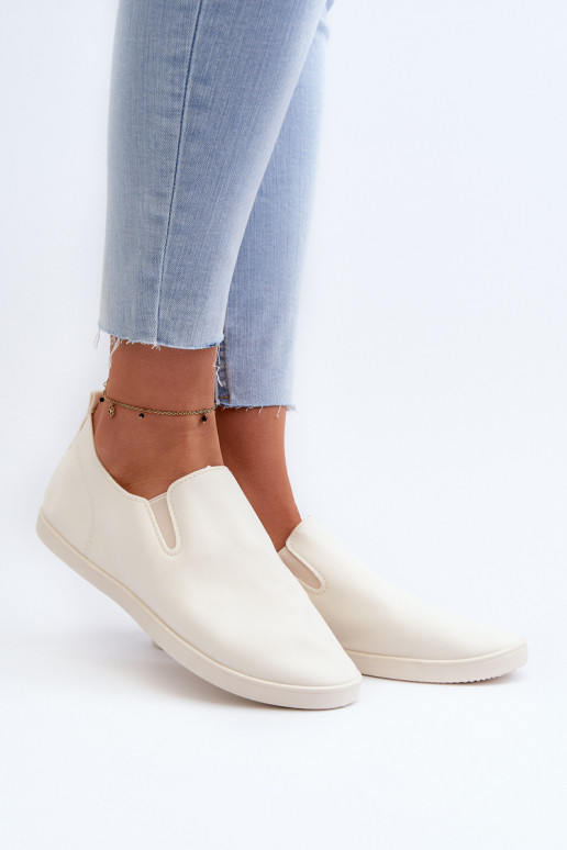 Tênis sapatos casuais Slip-On bege Lovinia
