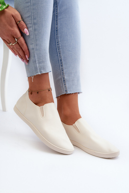 Tênis sapatos casuais Slip-On bege Lovinia