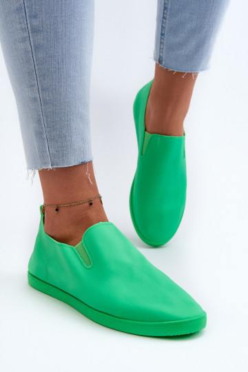 Calçados esportivos calçados de lazer Slip-On cor verde Lovinia