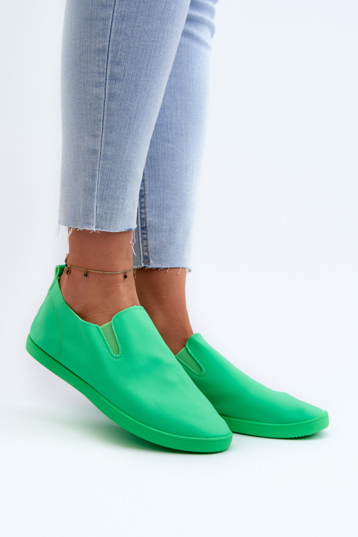 Calçados esportivos calçados de lazer Slip-On cor verde Lovinia