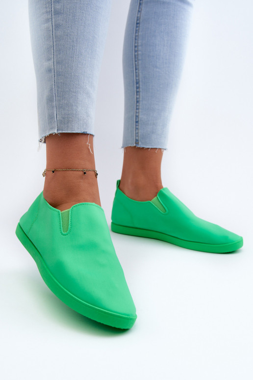 Calçados esportivos calçados de lazer Slip-On cor verde Lovinia