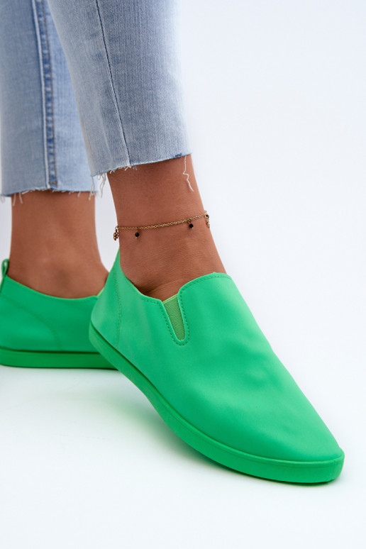 Calçados esportivos calçados de lazer Slip-On cor verde Lovinia