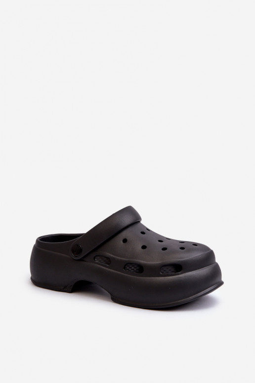 Chinelos leves Chinelos femininos com sola maciça da moda na cor preta Danollia