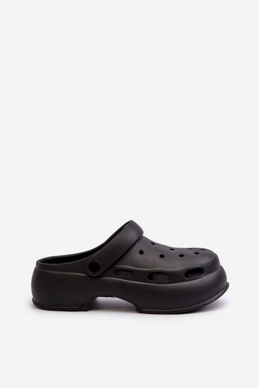 Chinelos leves Chinelos femininos com sola maciça da moda na cor preta Danollia