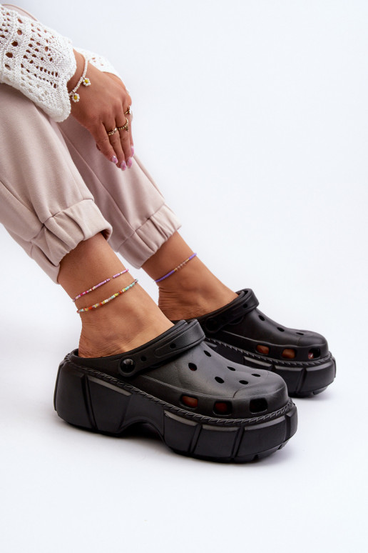 Chinelos femininos Chinelos leves com sola maciça da moda na cor preta Witima Chinelos femininos Chinelos leves com sola maciça da moda na cor preta Witima