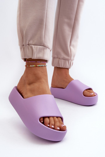 Chinelos com sola maciça Roxo Oreithano