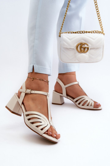 Sandálias elegantes de salto alto Sergio Leone SK880 madrepérola