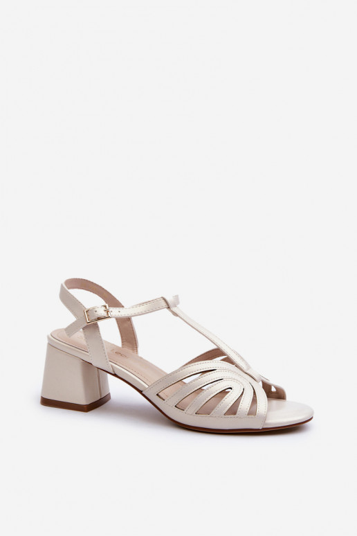 Sandálias elegantes de salto alto Sergio Leone SK880 madrepérola