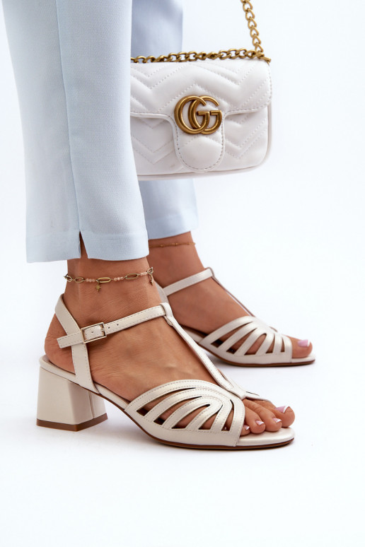 Sandálias elegantes de salto alto Sergio Leone SK880 madrepérola