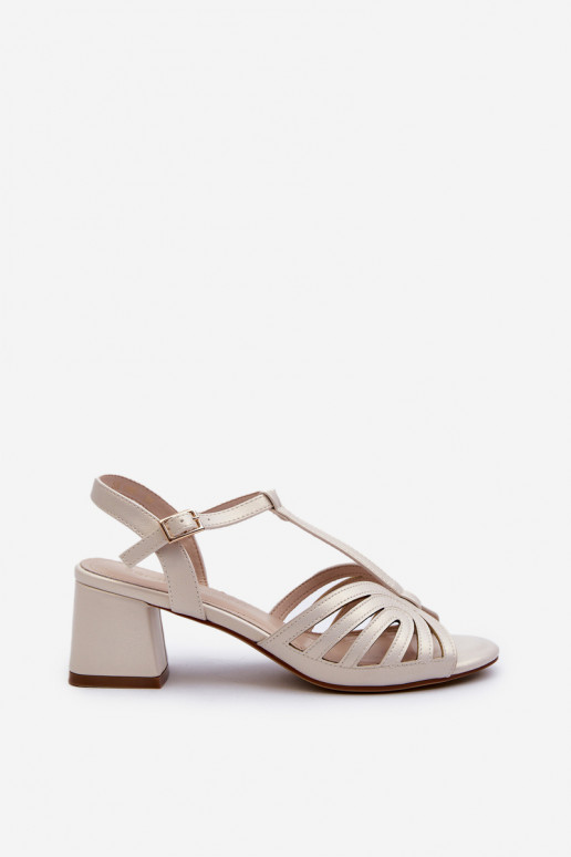 Sandálias elegantes de salto alto Sergio Leone SK880 madrepérola