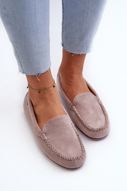 Mocassins femininos de camurça orgânica roxo Amrutia Mocassins femininos de camurça orgânica roxo Amrutia