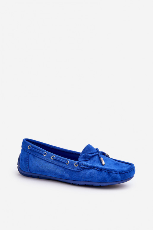 Mocassins elegantes de camurça em azul Si Passione Mocassins elegantes de camurça em azul Si Passione