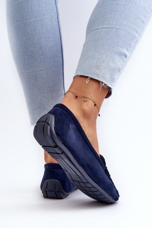 Mocassins de camurça em azul escuro Rabell Mocassins de camurça em azul escuro Rabell