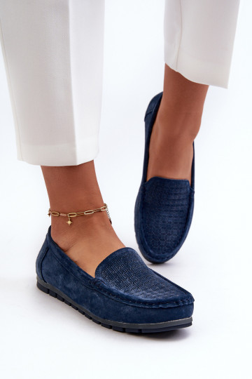 Mocassins de camurça azul escuro S.Barski LR755 2