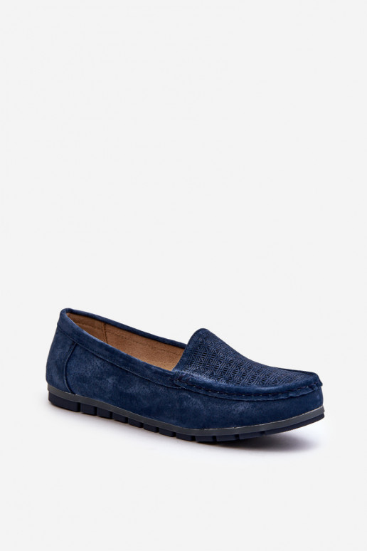 Mocassins de camurça azul escuro S.Barski LR755