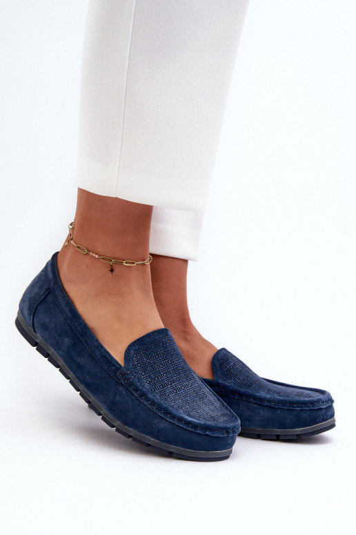Mocassins de camurça azul escuro S.Barski LR755