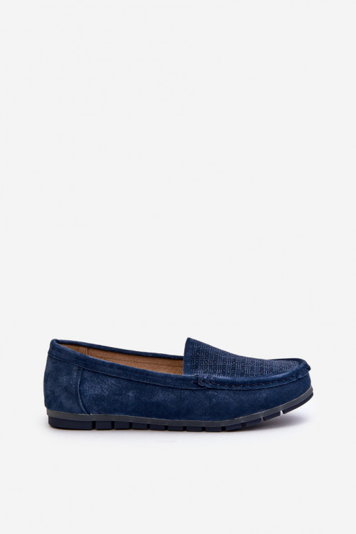 Mocassins de camurça azul escuro S.Barski LR755