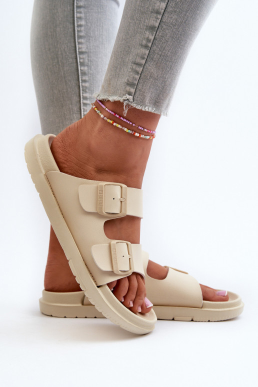 Chinelos leves com fivelas Big Star NN274A752 bege