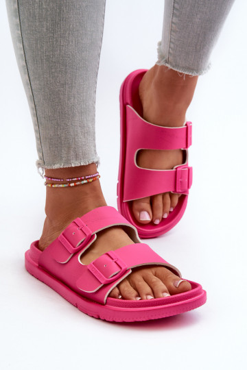 Chinelos leves com fivelas Big Star NN274A754 cor rosa