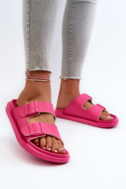 Chinelos leves com fivelas Big Star NN274A754 cor rosa