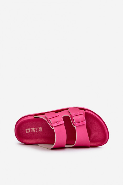 Chinelos leves com fivelas Big Star NN274A754 cor rosa