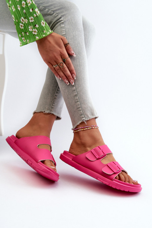 Chinelos leves com fivelas Big Star NN274A754 cor rosa